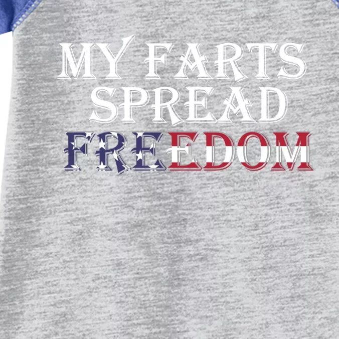 Redneck Farts Spread Freedom Country Joke Usa Flag Humor Gift Infant Baby Jersey Bodysuit