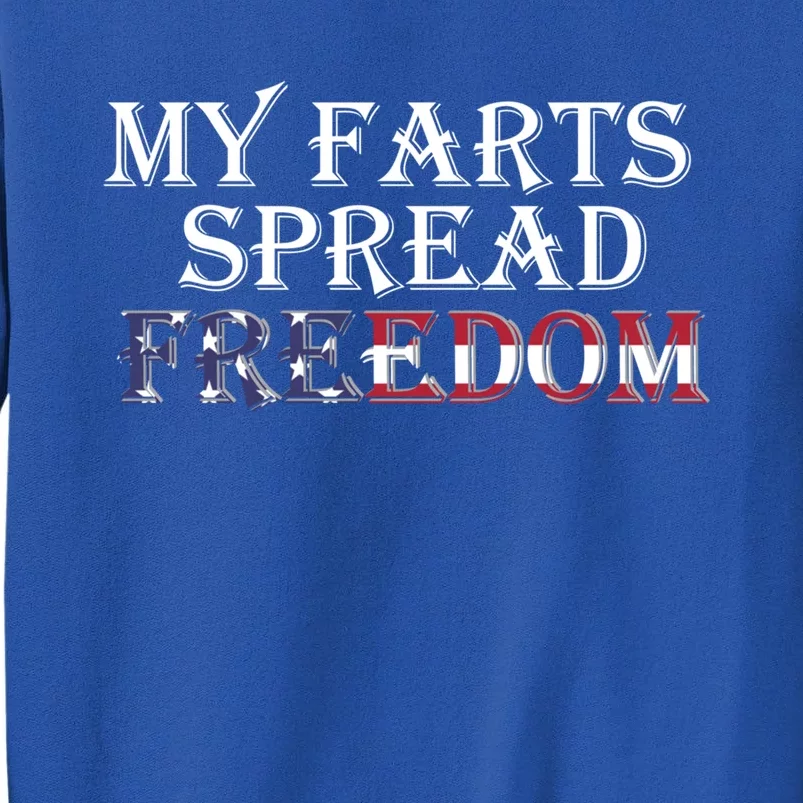 Redneck Farts Spread Freedom Country Joke Usa Flag Humour Funny Gift Tall Sweatshirt