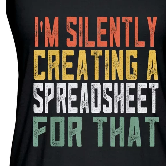 Retro Funny Spreadsheet Gift For Actuary Statistician Ladies Essential Flowy Tank