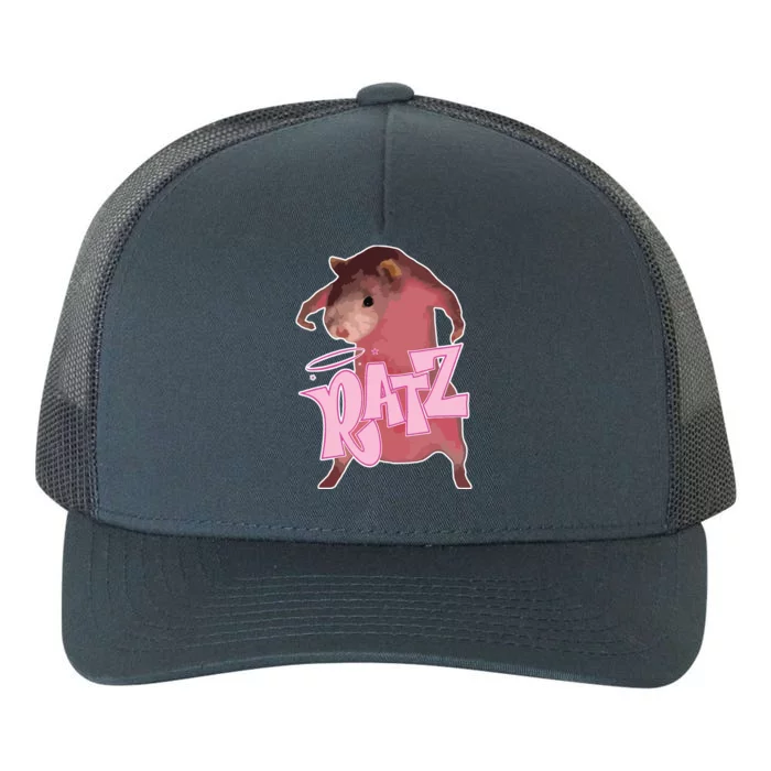 Ratz Funny Saying Rats Humor Mouse Cute Pink Rat Cool Meme Yupoong Adult 5-Panel Trucker Hat