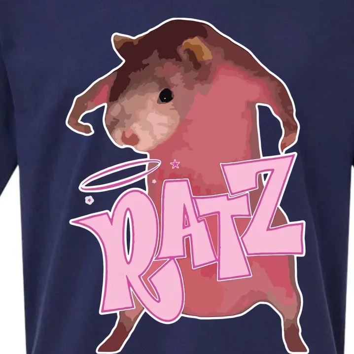 Ratz Funny Saying Rats Humor Mouse Cute Pink Rat Cool Meme Sueded Cloud Jersey T-Shirt