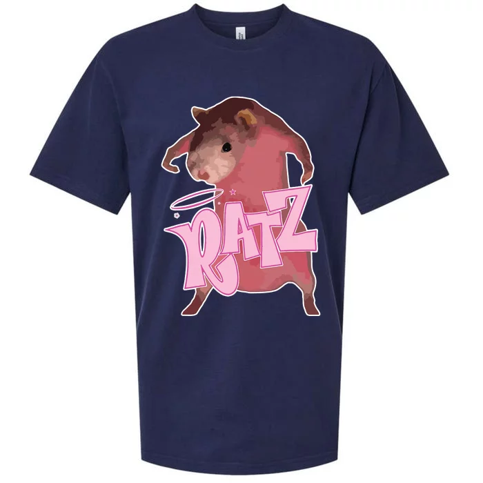 Ratz Funny Saying Rats Humor Mouse Cute Pink Rat Cool Meme Sueded Cloud Jersey T-Shirt