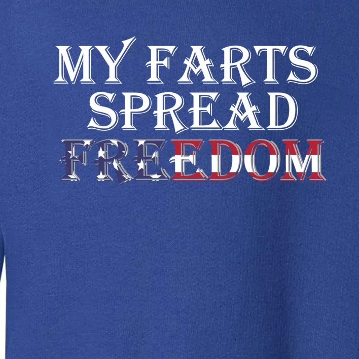 Redneck Farts Spread Freedom Country Joke Usa Flag Humor Cool Gift Toddler Sweatshirt