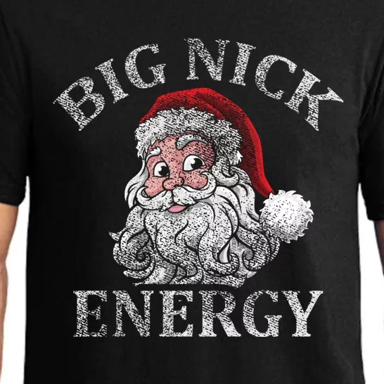 Retro Funny Santa Face Big Nick Energy Xmas Meaningful Gift Pajama Set