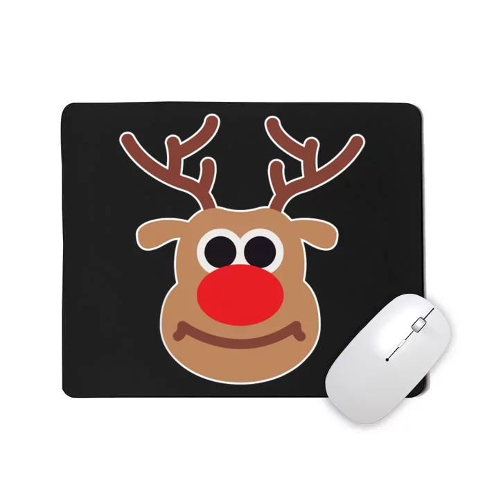 Reindeer Face Shirts Matching Family Christmas Deer Mousepad