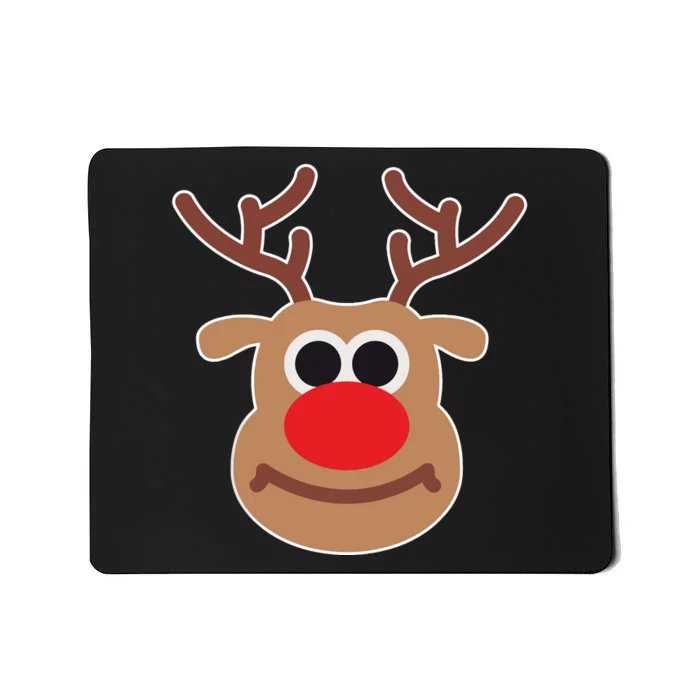 Reindeer Face Shirts Matching Family Christmas Deer Mousepad