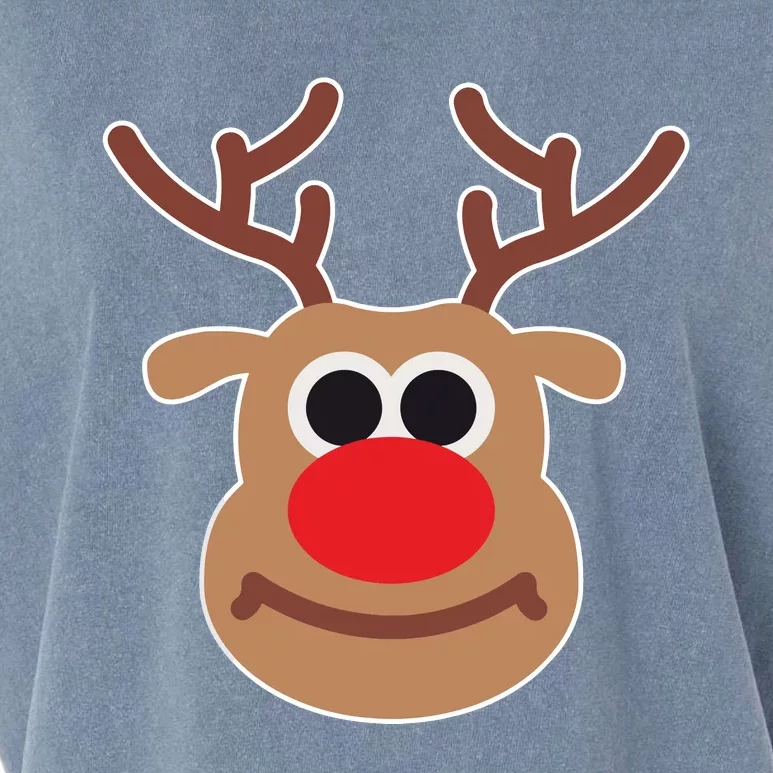 Reindeer Face Shirts Matching Family Christmas Deer Garment-Dyed Women's Muscle Tee