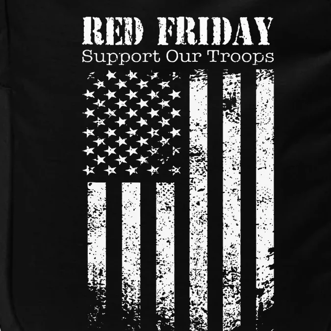 Red Friday Support Our Troops Military Memorial day Impact Tech Backpack