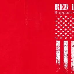 Red Friday Support Our Troops Military Memorial day Softstyle Adult Sport Polo