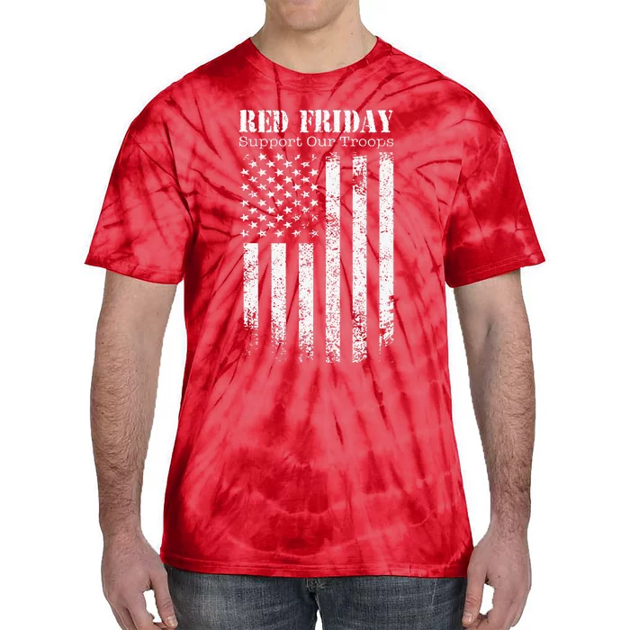 Red Friday Support Our Troops Military Memorial day Tie-Dye T-Shirt