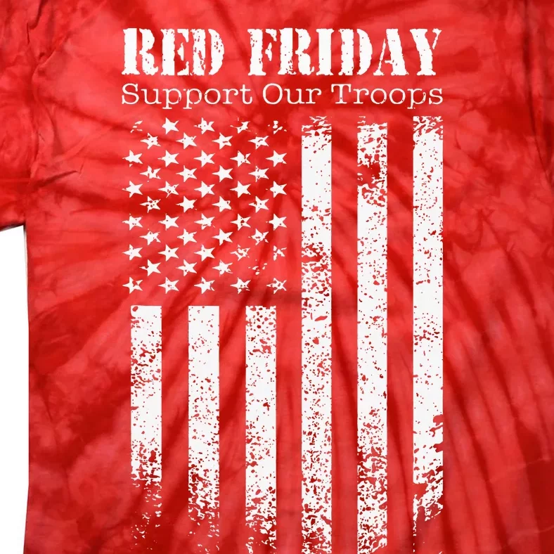 Red Friday Support Our Troops Military Memorial day Tie-Dye T-Shirt