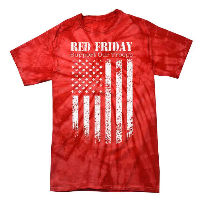 Red Friday Support Our Troops Military Memorial day Tie-Dye T-Shirt