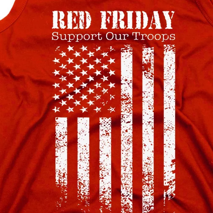 Red Friday Support Our Troops Military Memorial day Tank Top