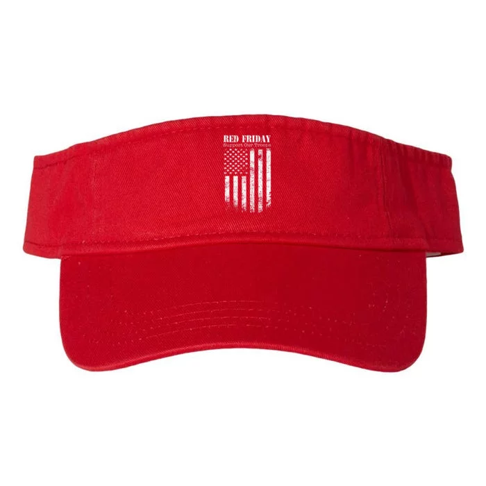 Red Friday Support Our Troops Military Memorial day Valucap Bio-Washed Visor