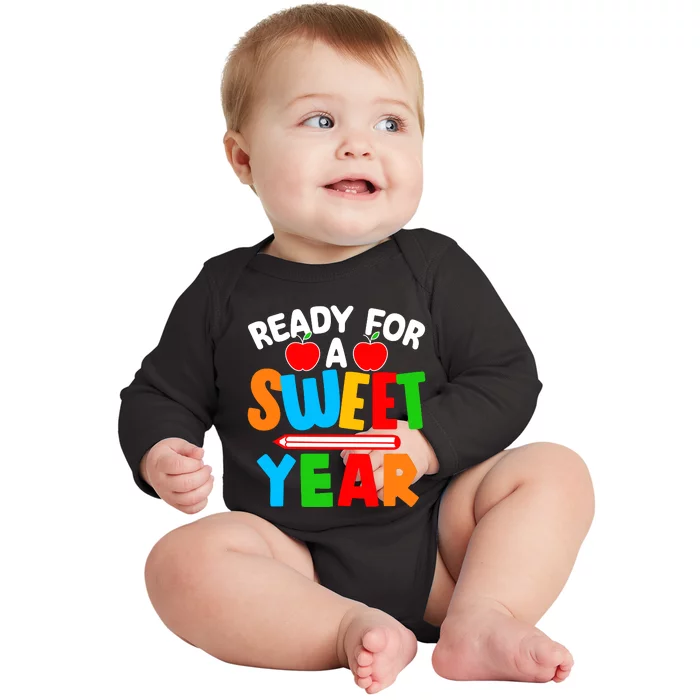 Ready For Sweet Year Back To School Teacher Baby Long Sleeve Bodysuit