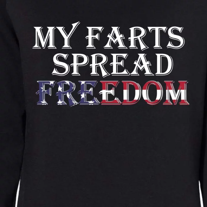 Redneck Farts Spread Freedom Country Joke Usa Flag Humour Gift Womens California Wash Sweatshirt