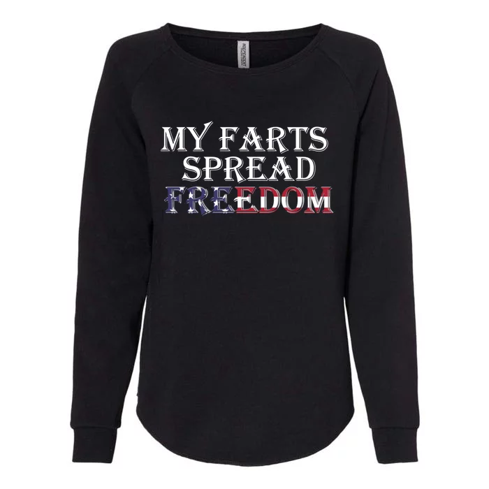 Redneck Farts Spread Freedom Country Joke Usa Flag Humour Gift Womens California Wash Sweatshirt