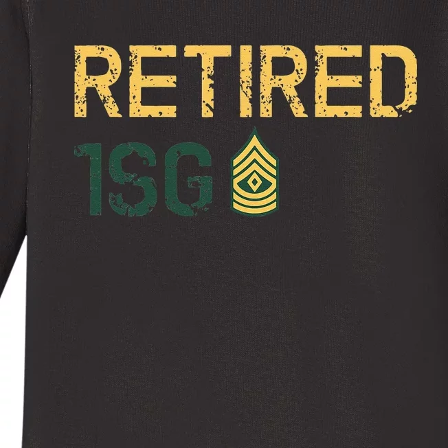 Retired First Sergeant (1SG) Baby Long Sleeve Bodysuit