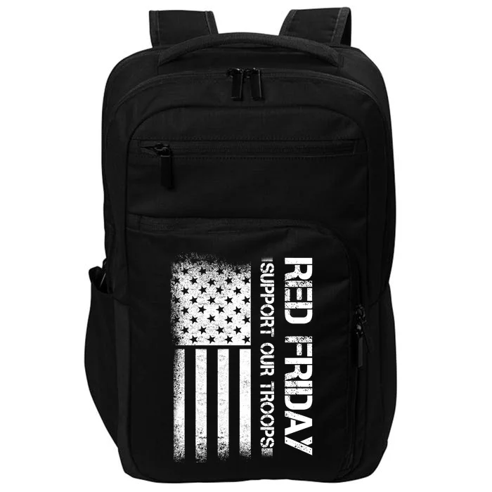 Red Friday Support Our Troops Veterans Tribute Impact Tech Backpack