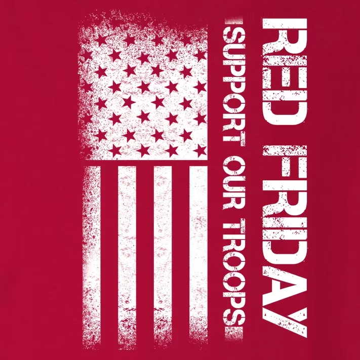 Red Friday Support Our Troops Veterans Tribute Toddler Long Sleeve Shirt