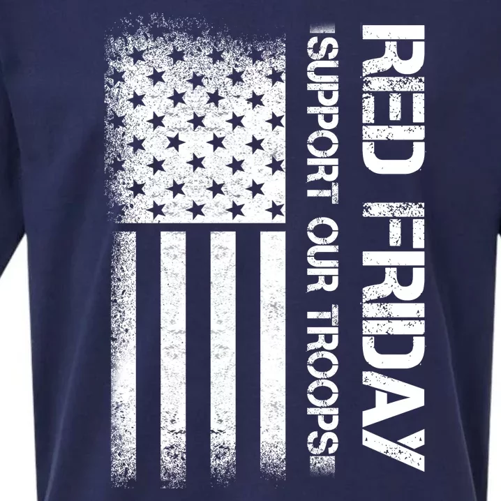 Red Friday Support Our Troops Veterans Tribute Sueded Cloud Jersey T-Shirt