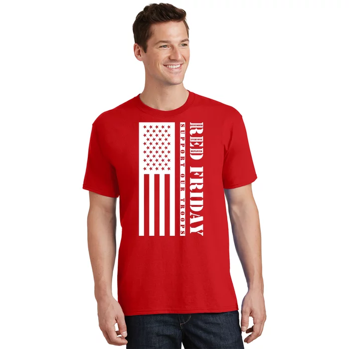 RED Friday Support Our Troops Remember Everyone Deployed T-Shirt