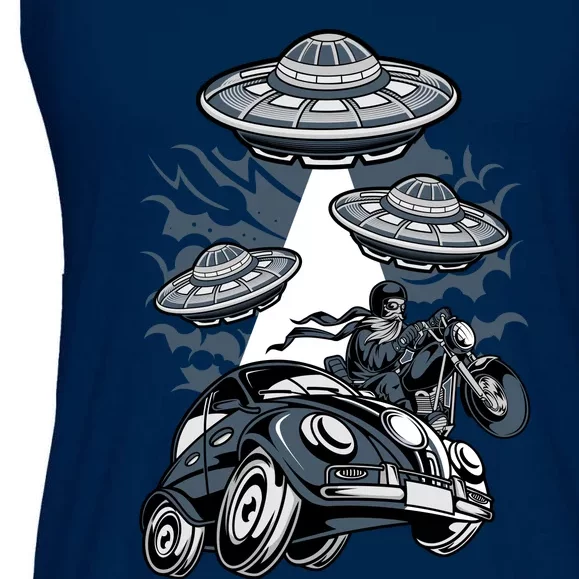 Retro Fantasy Space Ladies Essential Flowy Tank