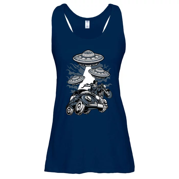 Retro Fantasy Space Ladies Essential Flowy Tank