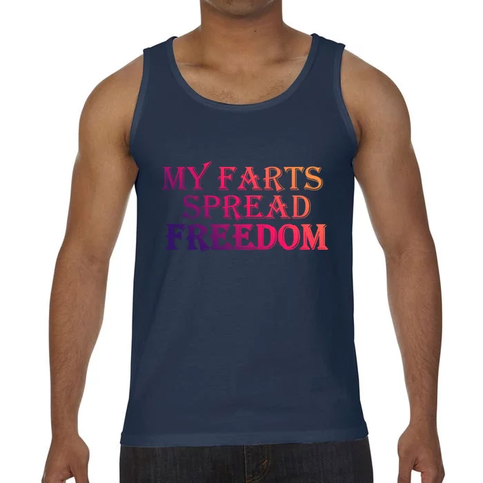 Redneck Farts Spread Freedom Country Joke Usa Flag Humour Gift Comfort Colors® Tank Top