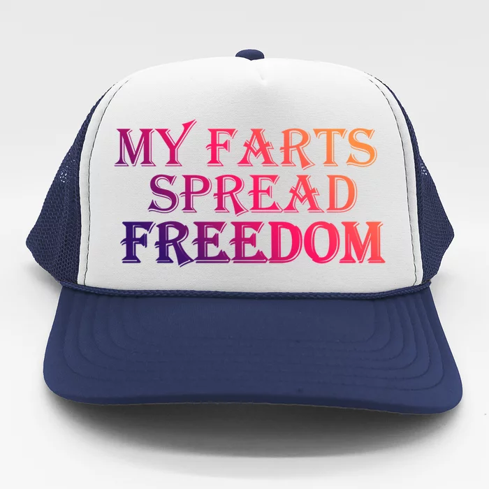 Redneck Farts Spread Freedom Country Joke Usa Flag Humour Gift Trucker Hat