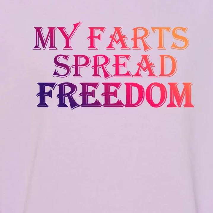 Redneck Farts Spread Freedom Country Joke Usa Flag Humour Gift Garment-Dyed Sweatshirt