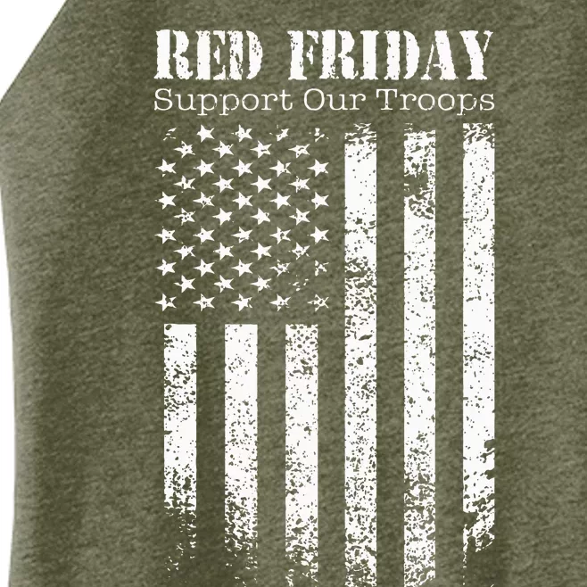 Red Friday Support Our Troops Military Memorial Day Women’s Perfect Tri Rocker Tank