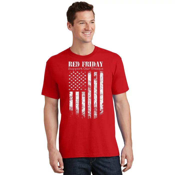 Red Friday Support Our Troops Military Memorial Day T-Shirt