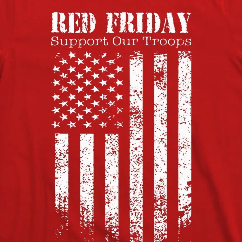 Red Friday Support Our Troops Military Memorial Day T-Shirt