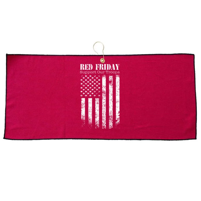 Red Friday Support Our Troops Military Memorial Day Large Microfiber Waffle Golf Towel