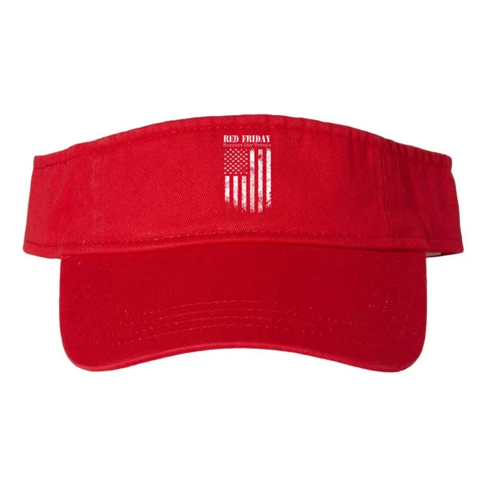 Red Friday Support Our Troops Military Memorial Day Valucap Bio-Washed Visor