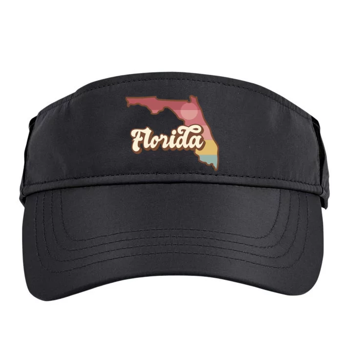 Retro Florida Sunset Adult Drive Performance Visor