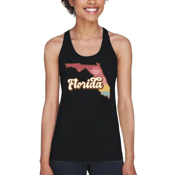 Retro Florida Sunset Women's Racerback Tank