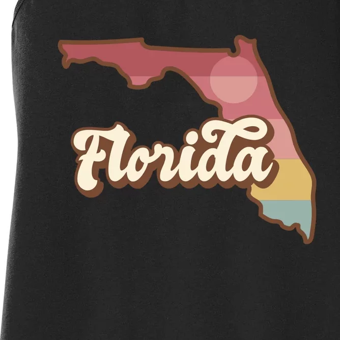 Retro Florida Sunset Women's Racerback Tank