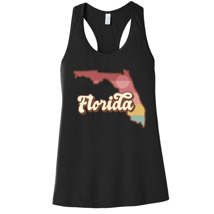 Retro Florida Sunset Women's Racerback Tank