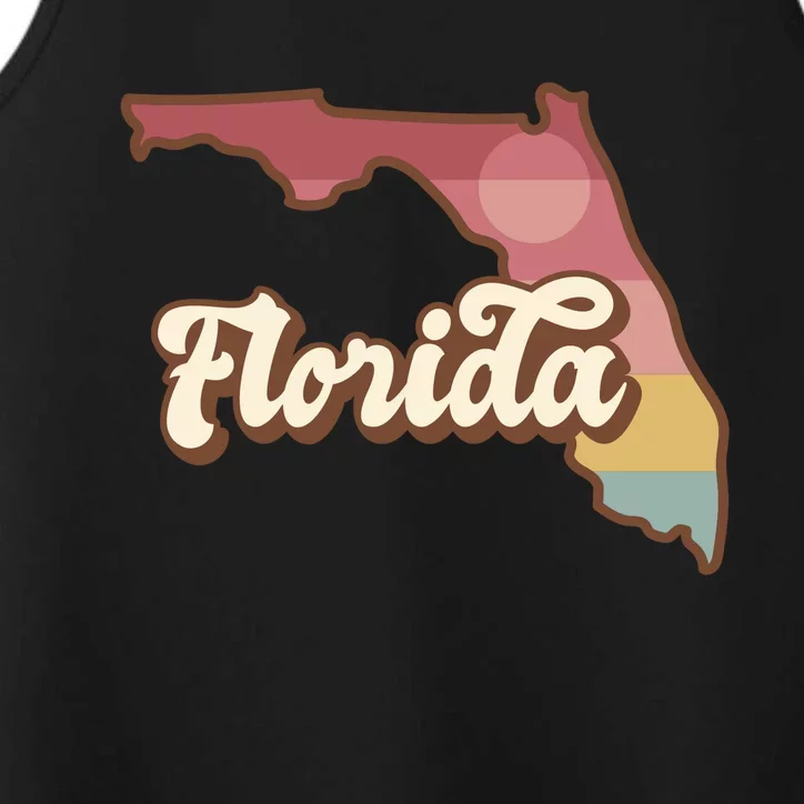 Retro Florida Sunset Performance Tank