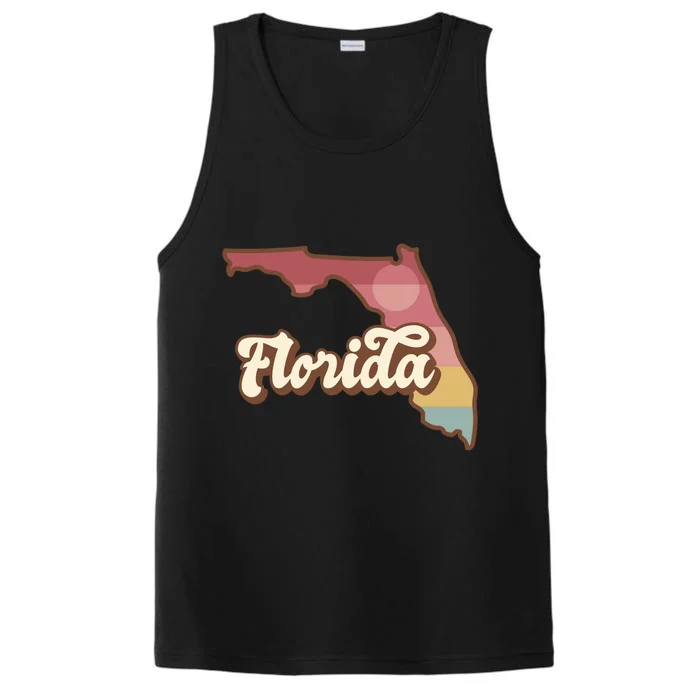 Retro Florida Sunset Performance Tank