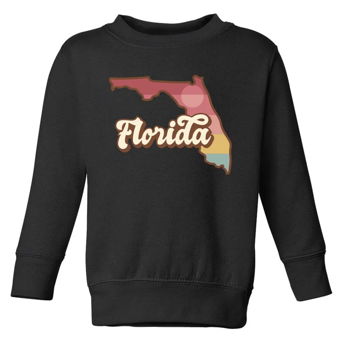 Retro Florida Sunset Toddler Sweatshirt