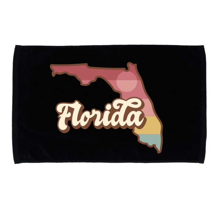 Retro Florida Sunset Microfiber Hand Towel