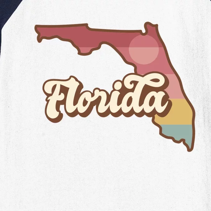 Retro Florida Sunset Baseball Sleeve Shirt