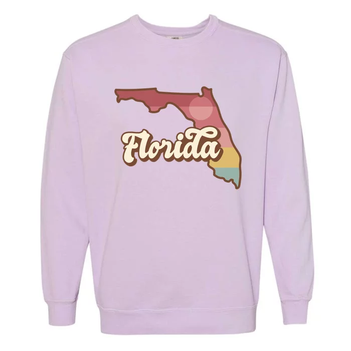 Retro Florida Sunset Garment-Dyed Sweatshirt