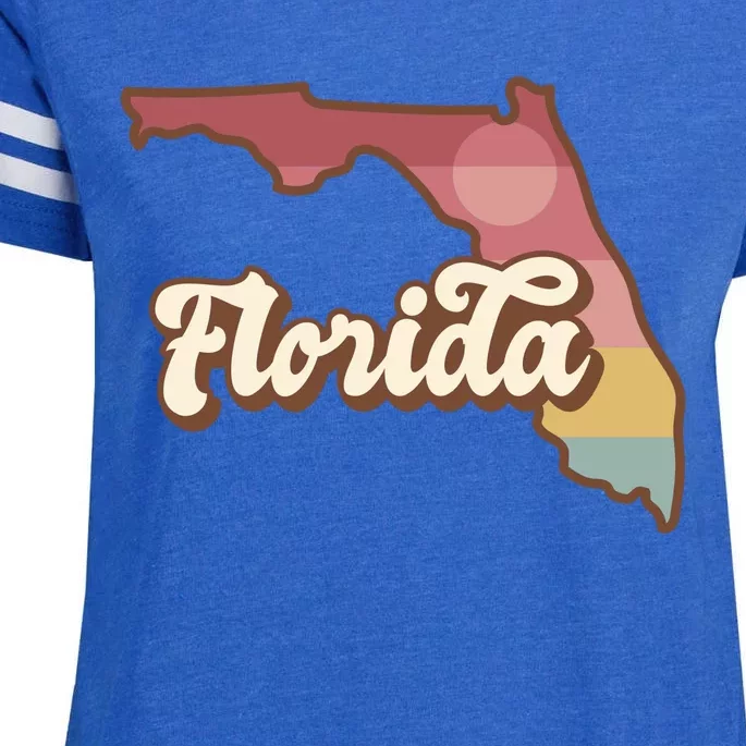 Retro Florida Sunset Enza Ladies Jersey Football T-Shirt