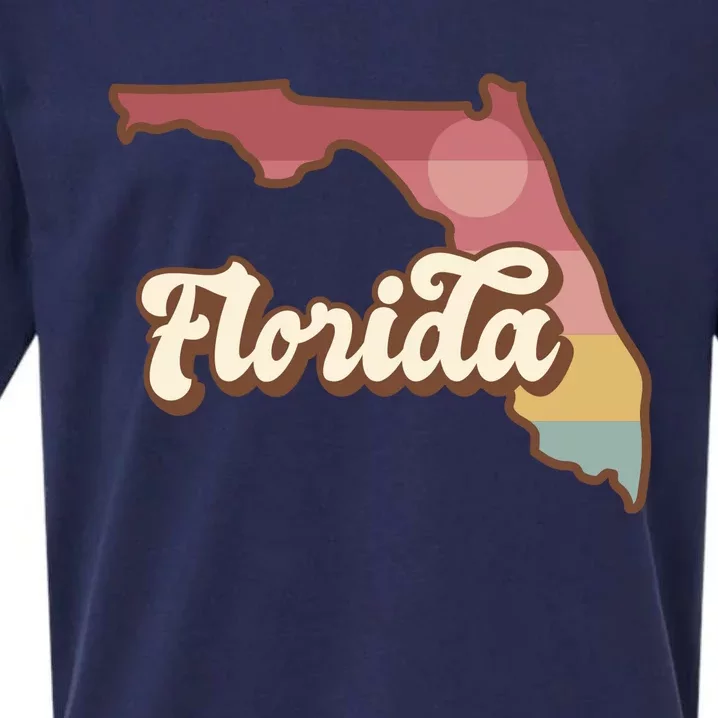 Retro Florida Sunset Sueded Cloud Jersey T-Shirt