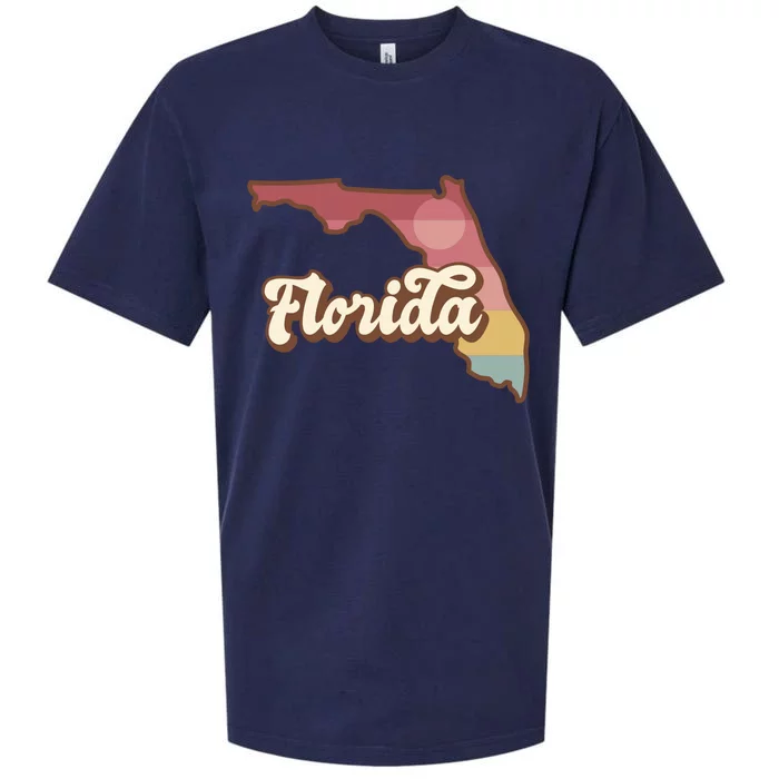 Retro Florida Sunset Sueded Cloud Jersey T-Shirt