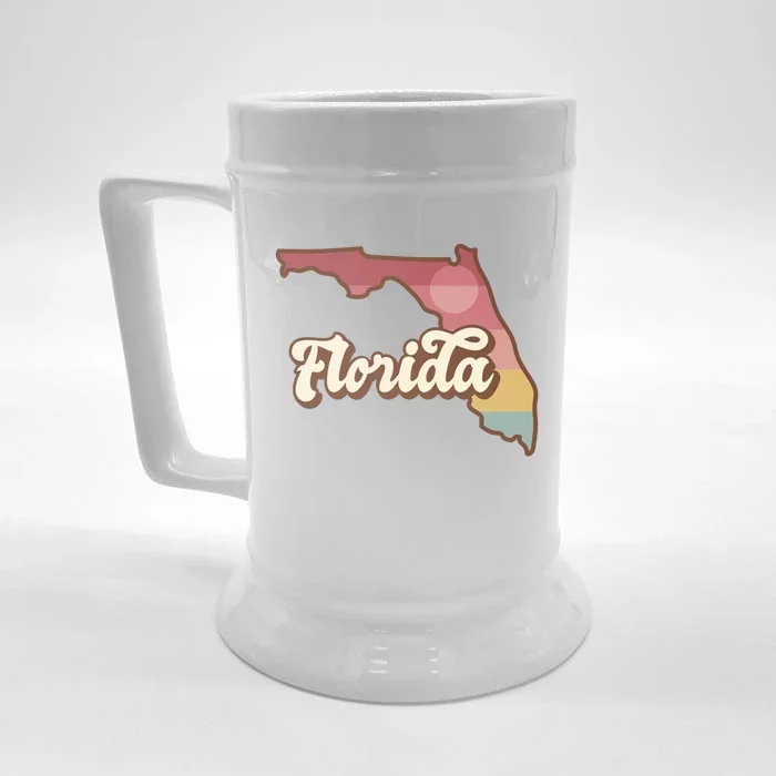 Retro Florida Sunset Front & Back Beer Stein